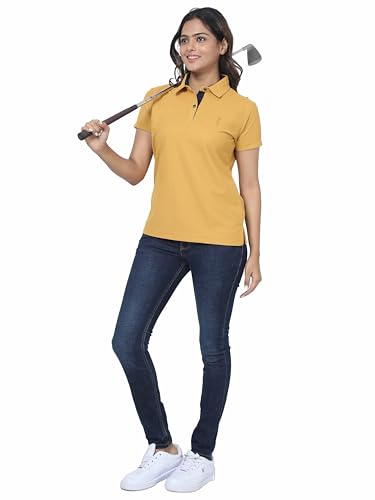 Image of STELLERS Women's Premium Polo T-Shirt, Regular Fit | Odour Resistant | Wrinkle Free | Quick Dry | Stretchable | Lightweight | Breathable | Sustainable | Anti-Static | Feather Touch Feel