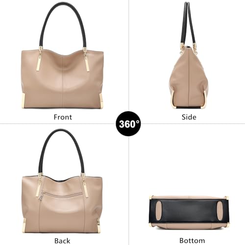 Image of FOXLOVER Large Capacity Tote Handbags for Women, Women's Top-handle Bags Fashion Shoulder Bags Purses Minimalist design