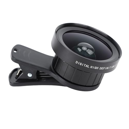 Kit Obiettivo Fotocamera Telefono 0.45X Grandangolo 12.5X Macro Clip Universale per Fotografia di Strada di Paesaggi