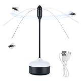 Fly Fan 室内用,食品を守る 充電式 虫よけファン ライト付き - ポータブル 果物害虫駆除 釣り キャンプ 旅行 レストラン | 折り畳み可能 ポーチ ピクニック レストラン 屋外 釣り 庭 パーティ 旅行用