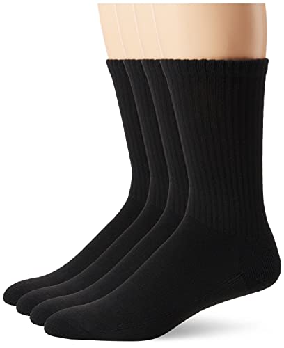 Medipeds Unisex Adult Xs Memory Cushion Crew Socks, 4-Pack