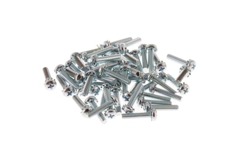 CablesAndKits Rack Mount Cage Nut Screws, 12-24, Qty 50