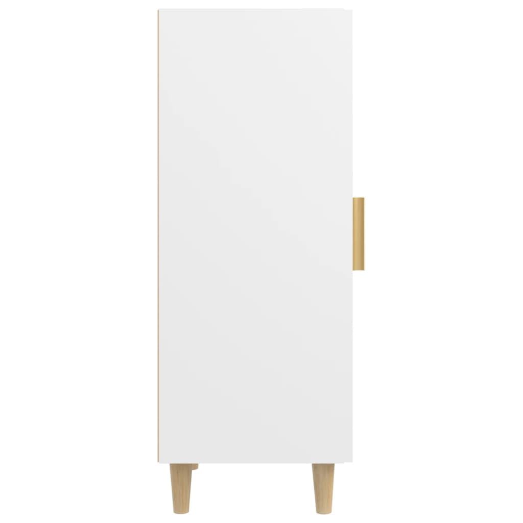 vidaXL Buffet Armoire Latérale Meuble de Rangement Organisateur de Maison Salon Salle de Séjour Intérieur Blanc 34,5x34x90 cm Bois d'Ingénierie