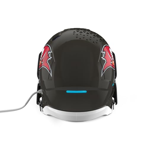 Image of NFL Echo Dot Bundle: Includes Echo Dot | Deep Sea Blue and Limited-Edition NFL Helmet Stand | Tampa Bay Buccaneers