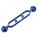 BGNing Aluminum Alloy Dual Balls Arm, CNC Tripod Hold Mount Adapter with Dual Ball Joint Arm 5/7 / 9/11 inch for Sports Action Video Camera Underwater Diving Part (Blue,7 inch)