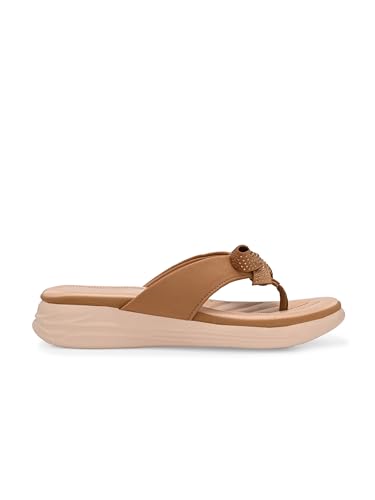 Image of Centrino Women's Sandals | Stylish Slip-On Sandals for Ladies | Durable Soft Cushioned Footbed for Comfort | Elegant & Trendy Design | Lightweight Daily And Casual Use Flip Flops (9343)