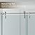 Trumbeak Shower Door 56-60" W x 76" H Frameless Shower Door,Sliding Shower Door with 5/16"(8mm) Clear Tempered Glass,Glass Shower Door w/Seal Strip Parts and Handle,Stainless Steel Hardware,Silvery