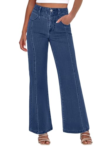 ANRABESS Wide Leg Jeans for Women Trendy 2026 High Waisted Stretchy Baggy Fall Fashion Denim Pants...