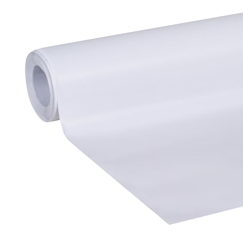 Smooth Top EasyLiner for Cabinets & Drawers - Easy to Install & Cut to Fit - Shelf Paper & Drawer Liner Non Adhesive - Non Slip Shelf Liner for Kitchen Pantry - 20 Inch Width - 36 Total Feet - White