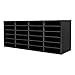 Mail Sorter Organizer, 24 Compartments Office and Classroom Mailbox, Adjustable Paper Storage Organizer for Office Home School (Black)