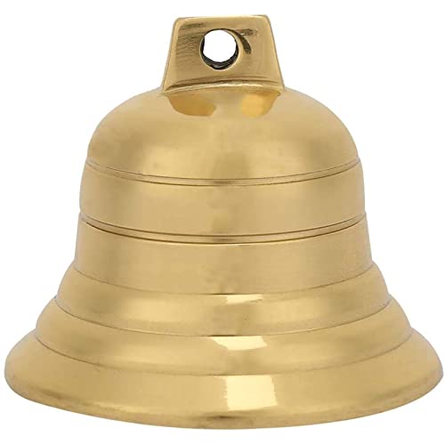 Campana di alta qualità e durata, in ottone lucido esternamente con buco per l'inserimento del collare