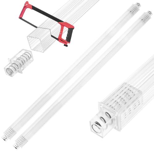 Image of Towel Bar Replacement Rod 24 Inches Bathroom Towel Rack with Adjustable Spring End Wall Mount Replacement Towel Bar for Ceramic Holder Bathroom and Kitchen Towel Rod Storage (Clear Towel Holder)