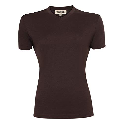 100% NZ Organic Merino Wool Lightweight Women's T-Shirt Short Sleeve Crew Tee