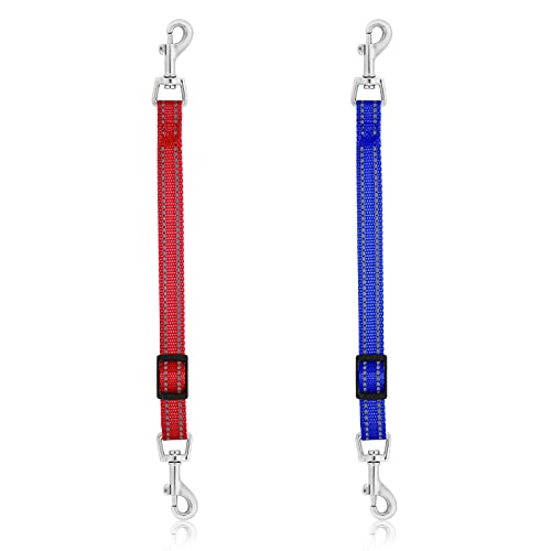 Cobee Dog Collar Clips, 2 Pcs Reflective Nylon Puppy Collar Backup Safety Adjustable Pet Dog Harness Connector