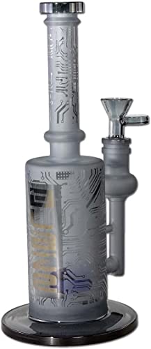 Glasbong Perkolatorbong aus Glas PCB sandgestrahlt Wasserpfeife 148 mm/Ø 65/51mm / Normschliff: NS 14 (14,5mm…