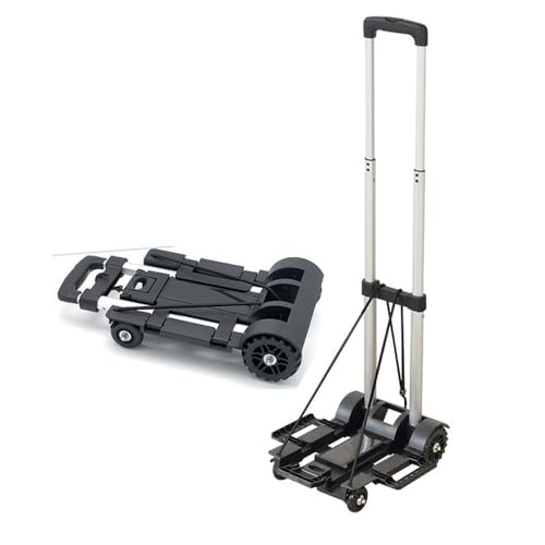 Carretilla plegable portátil con 4 ruedas giratorias miniatura 4