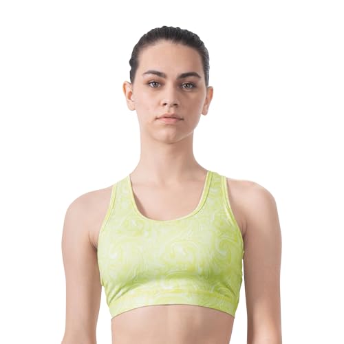 Image of SOIE Women's Medium Impact Quick Dry Padded Racerback Printed Athleisure Sports Bra