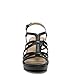 Naturalizer Womens Baylor Strappy High Heel Dress Sandal Black Smooth 7 M