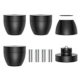 Tertullus 4 Pcs Ball Beads Speaker Isolation Feet Turntable Platform Pads Audio Shock Absorber Subwoofer Isolation Feet 33×30 Pad Speaker Stand(Black)