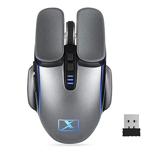 Kabellose Maus, wiederaufladbar, Gaming-Maus - Empfänger 2,4 GHz - Licht-Tracking-Funktion / sieben farbige Lichter / vier DPI 800-2400 / lange Zeit / intelligenter Standby Cover