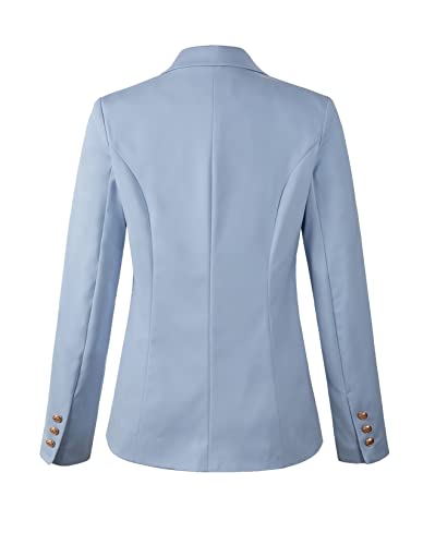 Womens Double Breasted Blazer Ladies Jacket Work Suit2