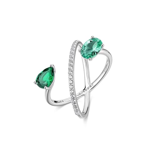 Bague argent femme verte Brosway Fancy FLG153 bijou tendance