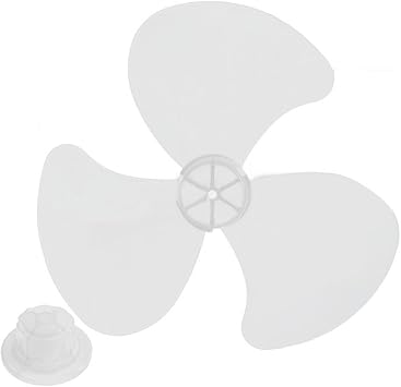 16 Inch Electric Fan Blade Replacement Parts 3 Leaves PP Plastic With Nut Cover For Standing Pedestal Table Fans Household Accessorieswhite