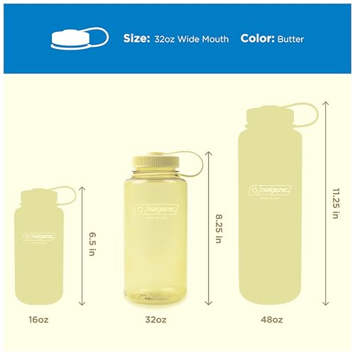 Image of Nalgene 32 oz Wide Mouth Water Bottle | BPA-Free, Durable & Leak Proof, Lightweight Bottle for Hiking & Gym, Work & Travel
