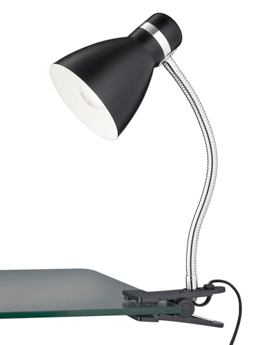 Lampe à pince Harvey manque de place bureau flexible métal noir E27 - 2