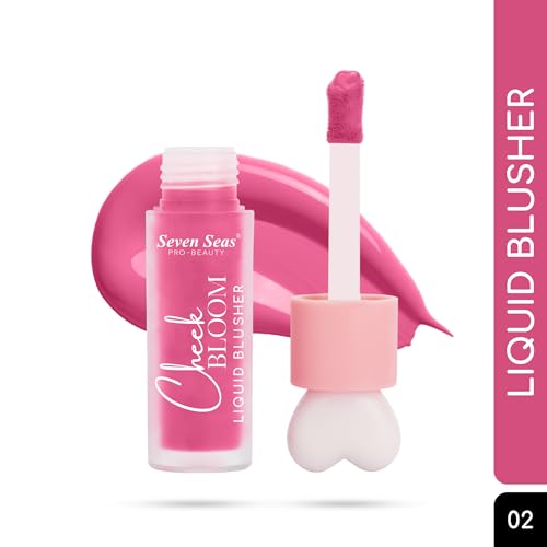 Image of Seven Seas Cheek Bloom Liquid Blusher & Lip Gloss | Highly Pigmented | Long-lasting | Buildable & Blendable | All Skin Types | Shade- Chic Pink-5g