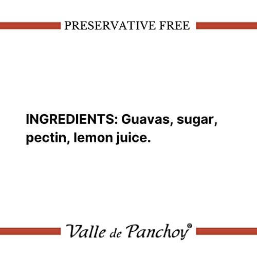 2 Pack of Valle de Panchoy ​Guava Preserve Jam and Jelly - Natural ​Guatemalan​ Spreadable Jellies, Jams and Paste, Fruit Marmalade Filling for Cakes - ​From​ Fresh Guavas