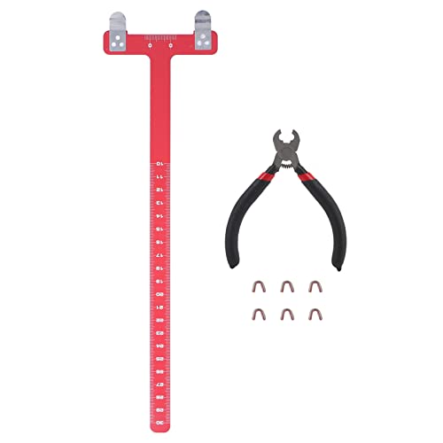 Yuecoom Archery Bow String Points Nock Pliers Set, T Shape Arrow Bow Square Ruler Nocking Point Buckles for Recurve Bow