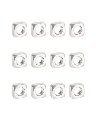 Image of M6-1.0 Square Nuts - IMScrews 304 Stainless Steel Square Nuts - Durable Fasteners for Home Repairs and Professional Engineering Pack of 100