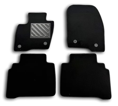 Tapis de Sol pour Ford S-Max II à partir de 2015 - Galaxy III à partir de 2015 - sur Mesure, antidérapant, Talonnette en Caoutchouc renforcé, Boutons...