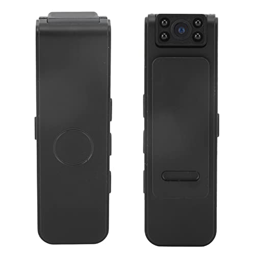 Mini Caméra Corporelle, Caméra de Sport à Clip Arrière HD 1080p Grand Angle avec Clip Arrière, Vision Nocturne, Réduction du Bruit, Enregistreur de...