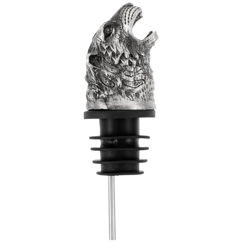Unomor Alloy Tiger Head Wine Pourer Animal Head Liquor Bottle Spout Wine Decanter Accessory
