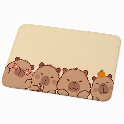Image of Mouse Pad for Laptop & Desktop | 9x7 Inch Anti-Fray Stitched Edges | Non-Slip Rubber Base | Desk Setup Accessory for Students, Gamers & Professionals (Kawaii Beavers)