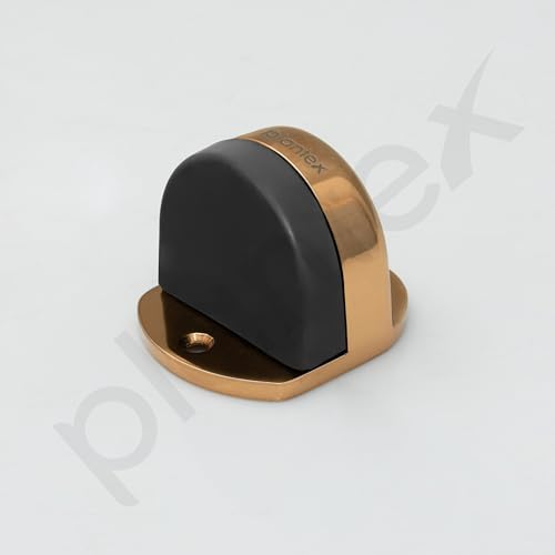 Image of Plantex Premium Floor Mounted Door Buffer /Sound Dampening Rubber Buffer for Bed Room /Living Room /Kitchen /Bathroom Door /Stops for Door - Pack of 1 (Rose Gold)