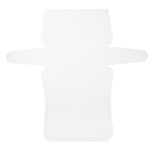 Image of MECCANIXITY 2Pcs Plastic Mesh Canvas Sheet 6 Count 33.5 cm / 13.2 inch for Crochet Bag Making Crossbody Bag Blank Canvas for Embroidery Needlepoint, Bag, Knit Crochet Mesh, White