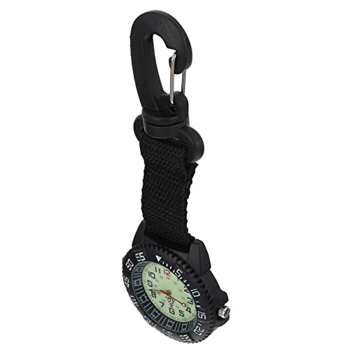Hemobllo Carabiner Pocket Watch with Nylon Strap Multifunction Sports Fob Watch for Mountaineering Camping and Backpacking Outdoor Activities