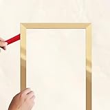 Mirror Gold Molding Trim (16.4ft x 0.4inch) Peel and Stick Trim Glossy Finish Self-Adhesive Stainless Steel DIY Accent for Mirror Frame,Wall,Ceiling,Floor,Door,Window,Furniture Edges