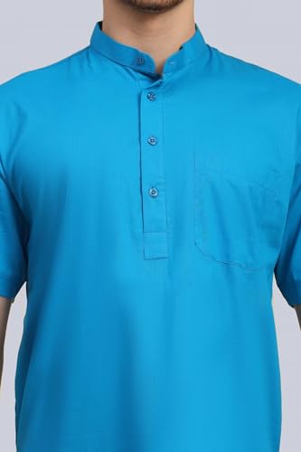 Image of SKAVIJ Men's Cotton Tunic Casual Short Kurta Top Regular Fit
