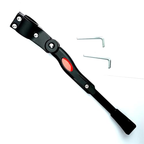 Pata de Cabra para Bicicleta Soporte ajustable para bicicleta de montaña y carretera, soporte de estacionamiento para bicicleta de montaña, soporte lateral, color negro/blanco Accesorios de Bicicleta(