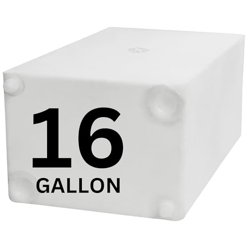 Ameri-Kart 16 Gallon RV Fresh Water Tank, Potable Water Storage Tank for Drinking, Cooking, Cleaning, Showering, for Campers, Trailers, Motorhomes, RVs, Cube Shape, 25' x 15' x 11' (WT-5545)