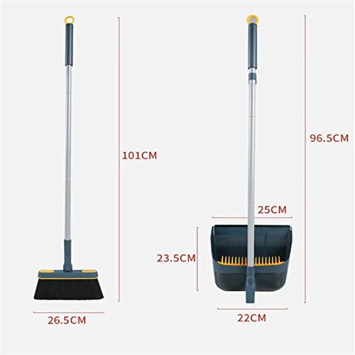 LVUNZJCA Besen und Kehrschaufel Set Besen Kehrschaufel Kehrmaschine Kehrmaschine 2-teiliges Haushalt Kehrschaufel Set für Kehren – Bild 6