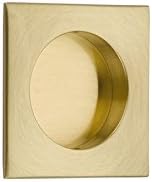 Emtek Flush Pull 2213- Square 10 Finish Options (Satin Brass (US4))