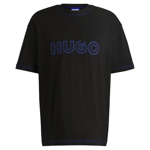 HUGO Mens Outline Logo Cotton T-Shirt3