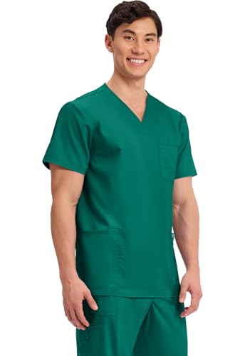 Image of Cherokee WW Revolution V-Neck Scrub Top for Men with 3 Pockets