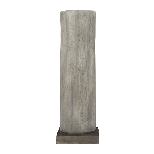 The Novogratz Magnesium Oxide Indoor Outdoor Easter Island Head Garden Sculpture, 10" X 10" X 33", Brown #TOP5