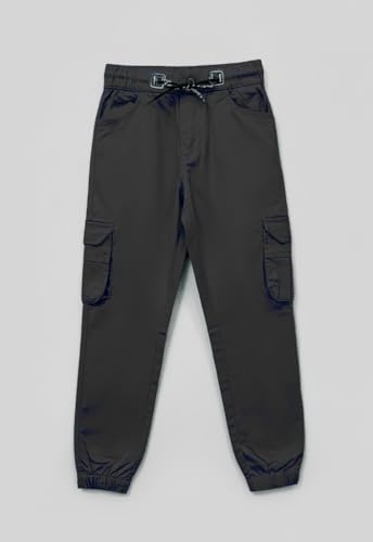 Image of A.T.U.N. (ALL THINGS UBER NICE) Boys Cotton Cargo Pants | Soft Comfortable Casual Wear | Relaxed Fit Trousers with 6 Utility Pockets | Adjustable Waist for Daily Outdoor and Travel Use